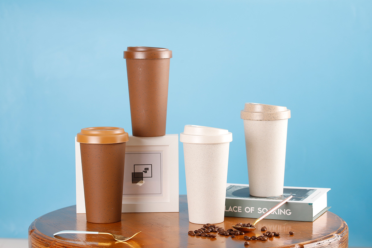 23 oz Eco Bamboo Fiber Customized Coffee Cups with Lids – Mann Biotech