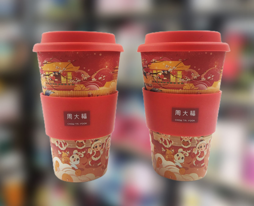 Mannbiotech - Delivered Order for Chow Tai Fook Custom Logo Coffee Cups