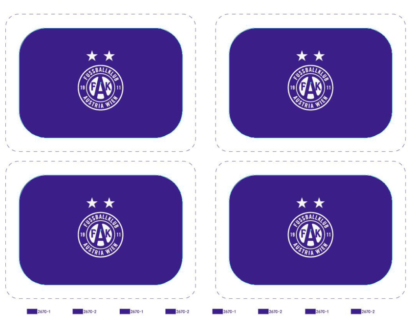 Delivered Order for Fussballklub Austria Wien OEM Dinnerware Sets