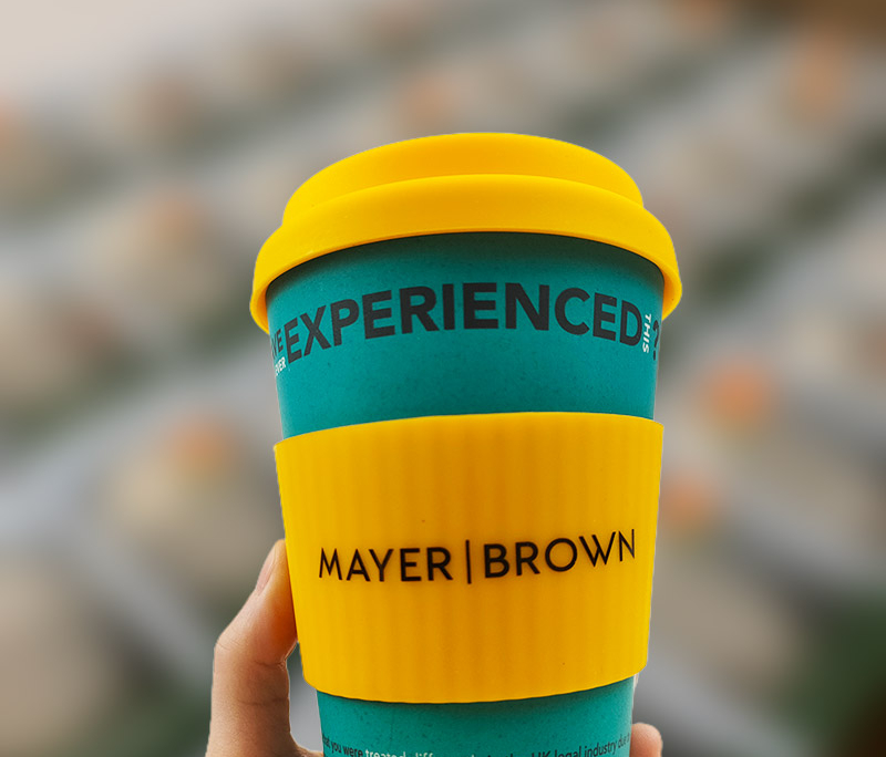 Mannbiotech - Delivered Order for Mayer Brown Customized Coffee Cups