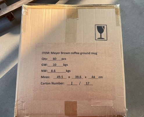 Delivered Order for Mayer Brown Customized Coffee Cups