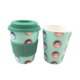 Mannbiotech - Personalised Reusable Coffee Cups with Silicone Lid (12 Oz Cups Wholesale)