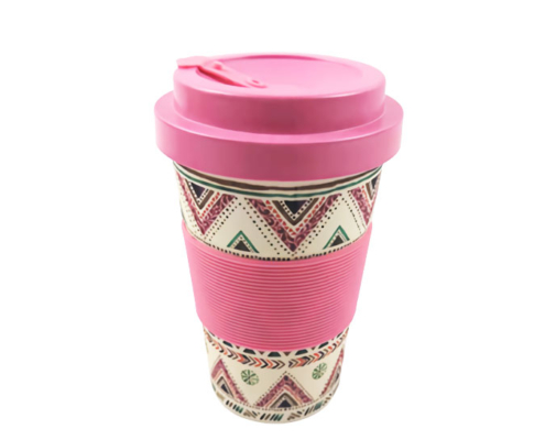 Mannbiotech - Reusable Travel Coffee Cups Takeaway with Lid & Sleeve 420ml