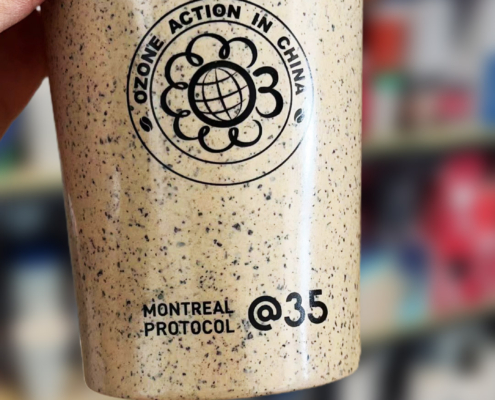 Delivered Order for Montreal Protocol @35 Merchandise Customized Coffee Cups