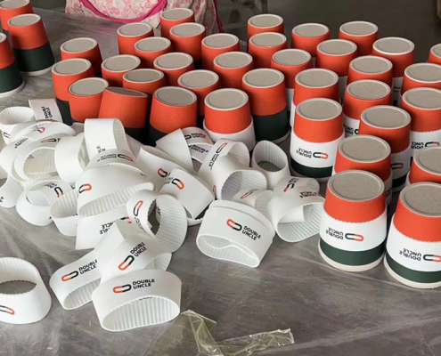 Delivered Order for OEM Double Uncle Takeaway Travel Coffee Cups