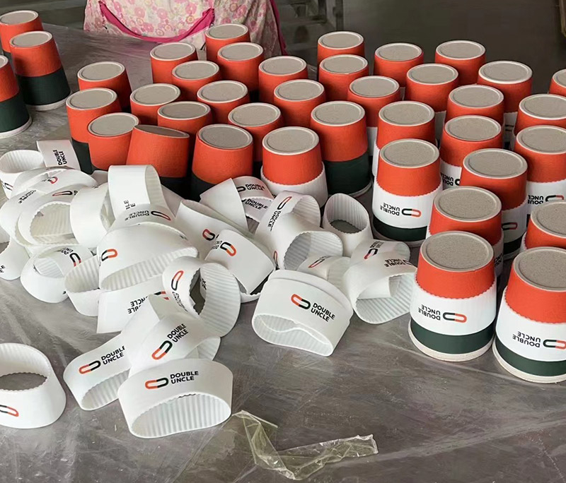 Delivered Order for OEM Double Uncle Takeaway Travel Coffee Cups