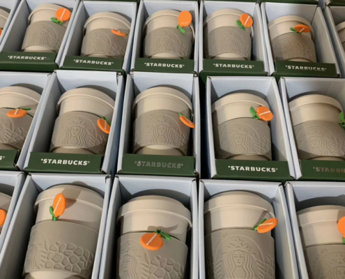 Mannbiotech - Delivered Order for Starbucks OEM Customized Coffee Cups
