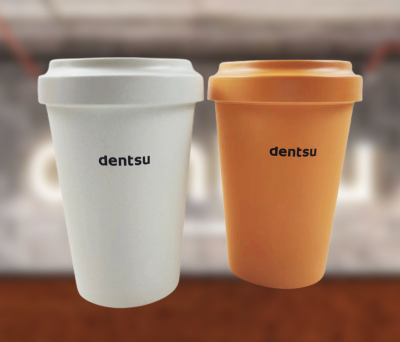 Mannbiotech - Delivered Order for dentsu Branded Coffee Cups Customized Merchandise