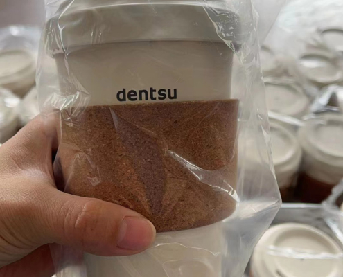 Delivered Order for dentsu Branded Coffee Cups Customized Merchandise