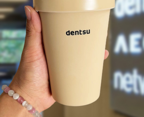 Mannbiotech - Delivered Order for dentsu Branded Coffee Cups Customized Merchandise