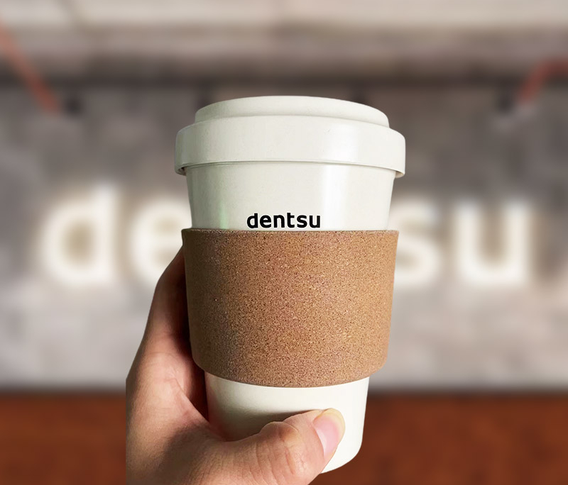 Mannbiotech - Delivered Order for dentsu Branded Coffee Cups Customized Merchandise