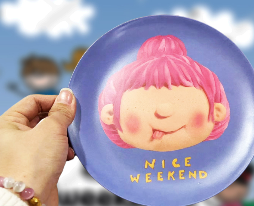 Mannbiotech - Delivered Order For Cartoon Personalized Kids Biodegradable Plates Nice Weekend