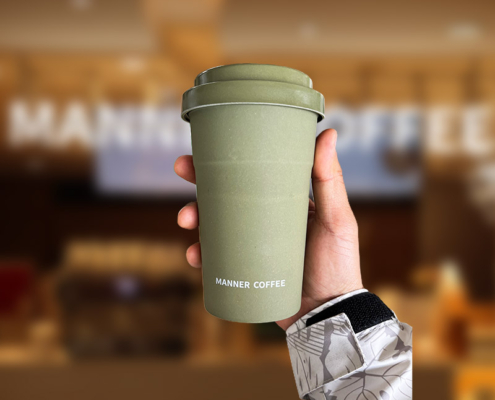 Mannbiotech - Delivered Order for Manner Coffee Customized Branded Coffee Cups In Bulk