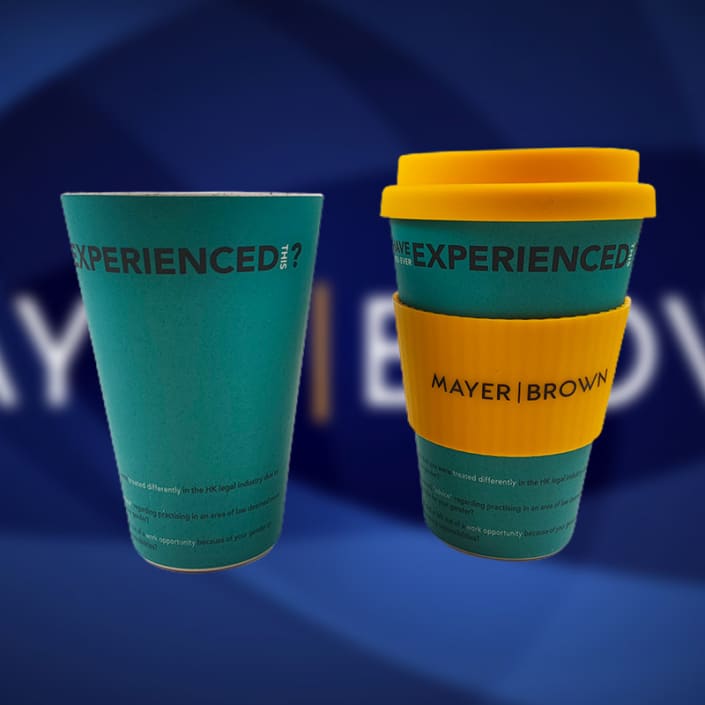 Mayer Brown Advertising Words Print Cups