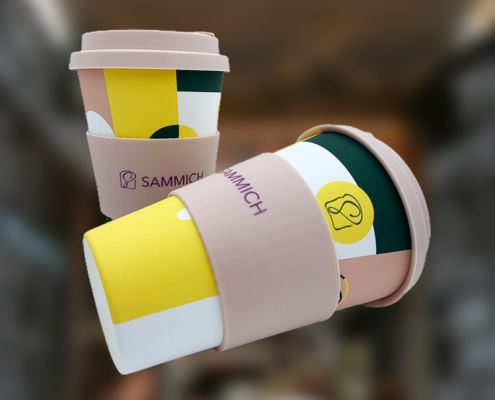 Delivered Order For SAMMICH Branded Compostable Cups