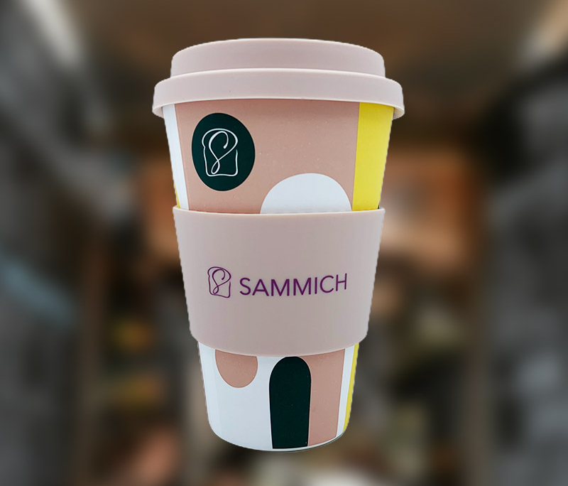 Delivered Order For SAMMICH Branded Compostable Cups