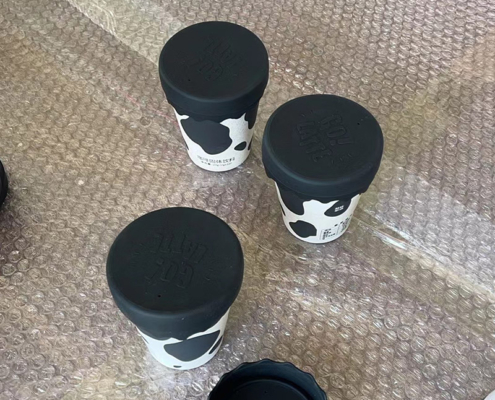 Delivered Order for Cow Print Cups in Bulk