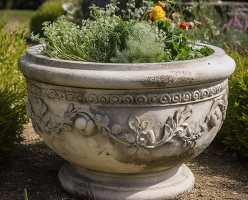 Innovation in Gardening - Roman Marble Plant Pots