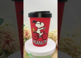 Video of Peanuts Snoopy Personalized Bamboo Fibre Cups