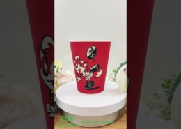 Video of Cartoon Red Fox Custom Takeaway Coffee Cups