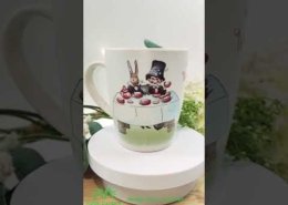 Mannbiotech - Video of Alice in Wonderland Bamboo Fiber Custom Coffee Cups