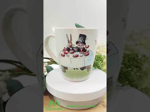 Mannbiotech - Video of Alice in Wonderland Bamboo Fiber Custom Coffee Cups