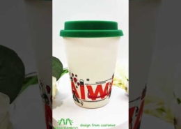Mannbiotech - Video of Bamboo Fiber Personalized Takeaway Coffee Cups