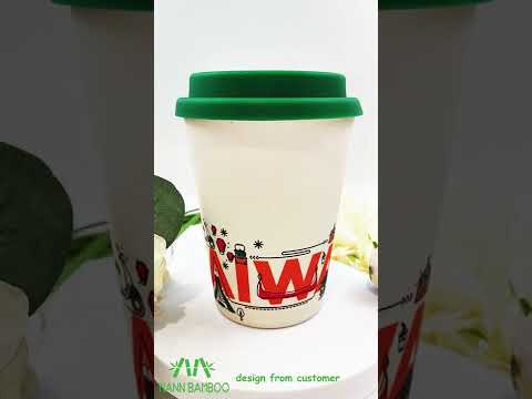 Mannbiotech - Video of Bamboo Fiber Personalized Takeaway Coffee Cups