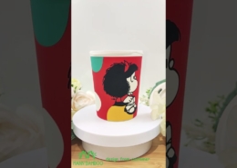 Video of Mafalda Custom Reusable Coffee Cups
