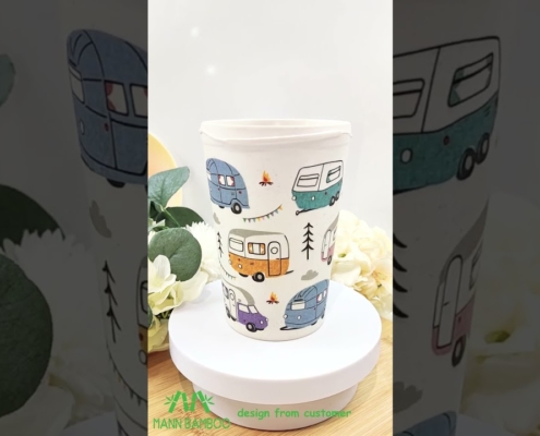 Mannbiotech - Cartoon Pattern, Wholesale Takeaway Coffee Cups - Biodegradable,Eco Friendly,Compostable