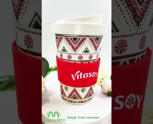 Mannbiotech - Video of Branded Bamboo Fiber Custom Coffee Cups