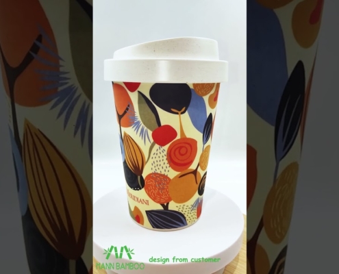 Mannbiotech - Video of Bamboo Fiber Reusable Custom Coffee Cups