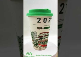 Mannbiotech - Video of Print Bamboo Fiber Reusable Coffee Cups