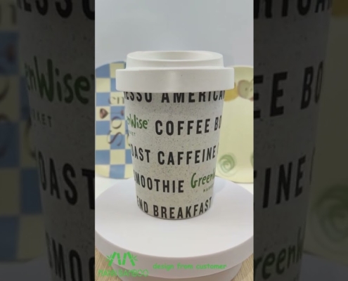 Mannbiotech - Video of Bamboo Fiber Compostable Coffee Cups Coffee Cups