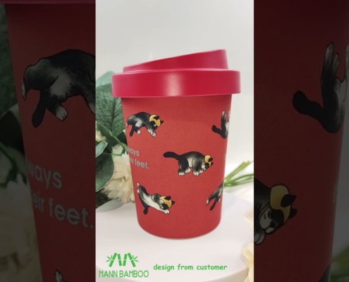 Mannbiotech - Video of Animal Print Bamboo Coffee Cups