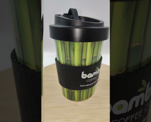 Mannbiotech - Video of Eco Friendly Bamboo Fibre Reusable Coffee Cups With Lids