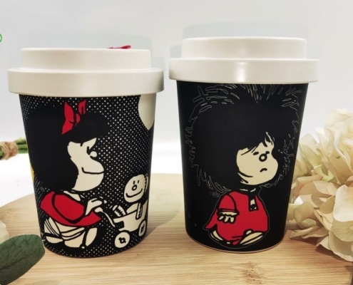 Mannbiotech - Video of Comic Cartoon Bamboo Fiber Eco Coffee Cups