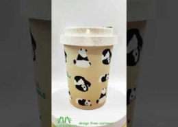 Mannbiotech - Video of Panda Bamboo Fiber Reusable Cups With Lids